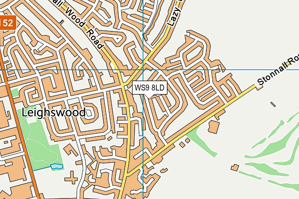 WS9 8LD map - OS VectorMap District (Ordnance Survey)