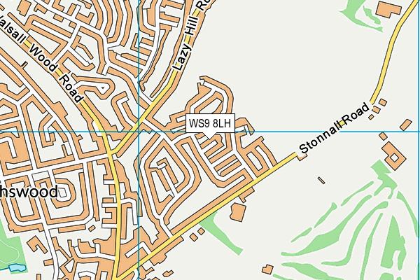 WS9 8LH map - OS VectorMap District (Ordnance Survey)
