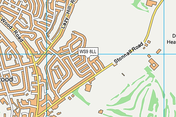 WS9 8LL map - OS VectorMap District (Ordnance Survey)