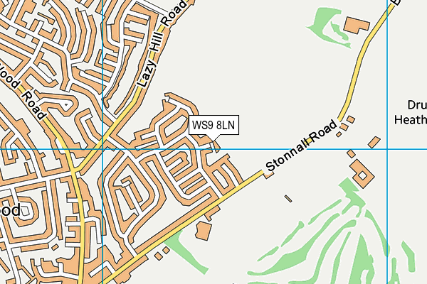 WS9 8LN map - OS VectorMap District (Ordnance Survey)