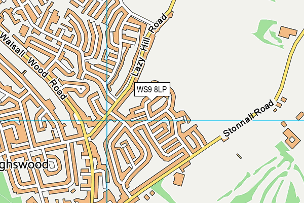 WS9 8LP map - OS VectorMap District (Ordnance Survey)