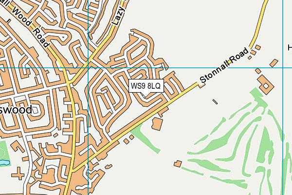 WS9 8LQ map - OS VectorMap District (Ordnance Survey)
