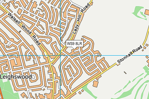 WS9 8LR map - OS VectorMap District (Ordnance Survey)