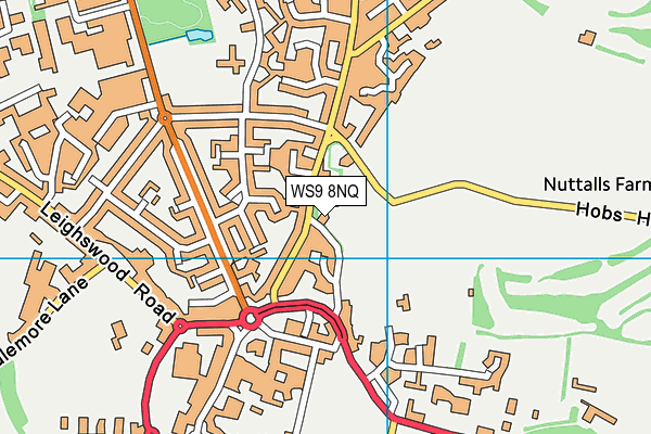 WS9 8NQ map - OS VectorMap District (Ordnance Survey)