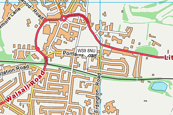 WS9 8NU map - OS VectorMap District (Ordnance Survey)