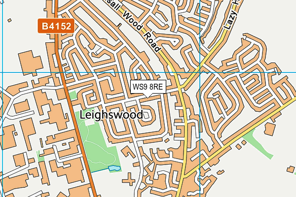 WS9 8RE map - OS VectorMap District (Ordnance Survey)