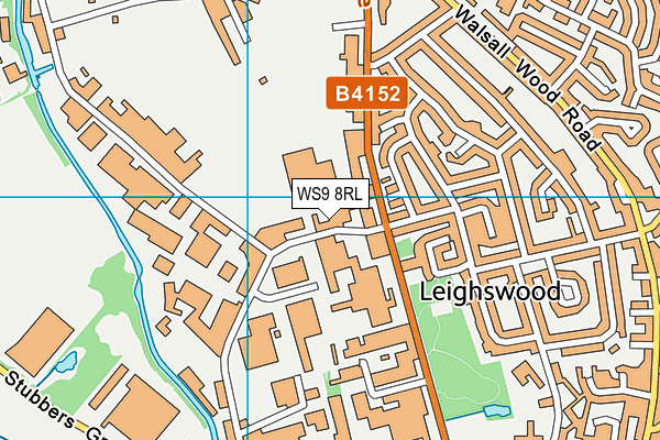 WS9 8RL map - OS VectorMap District (Ordnance Survey)