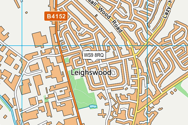 WS9 8RQ map - OS VectorMap District (Ordnance Survey)