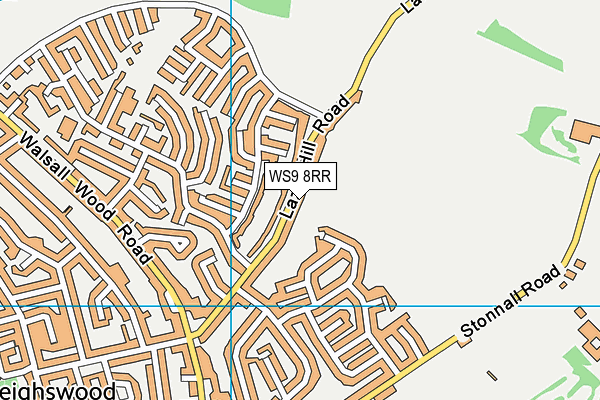 WS9 8RR map - OS VectorMap District (Ordnance Survey)