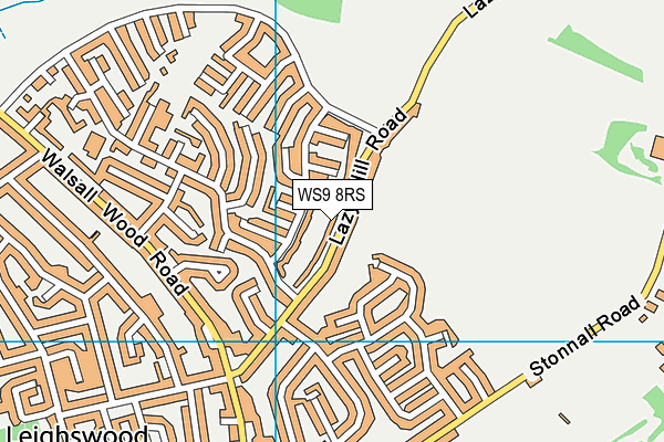 WS9 8RS map - OS VectorMap District (Ordnance Survey)