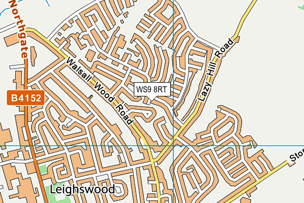 WS9 8RT map - OS VectorMap District (Ordnance Survey)