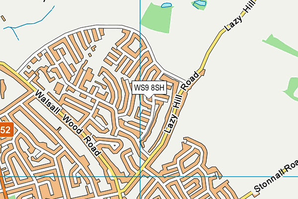 WS9 8SH map - OS VectorMap District (Ordnance Survey)