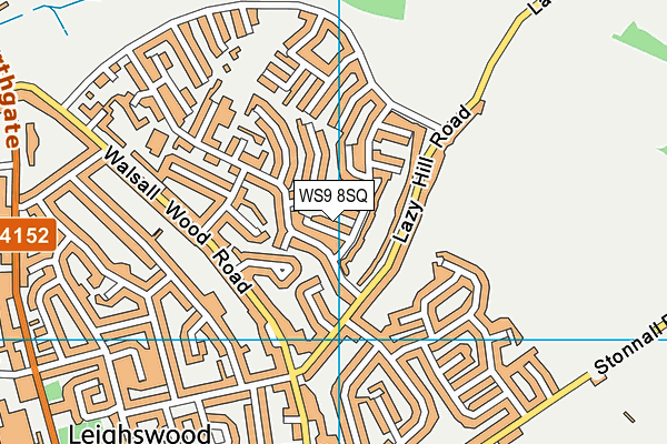 WS9 8SQ map - OS VectorMap District (Ordnance Survey)
