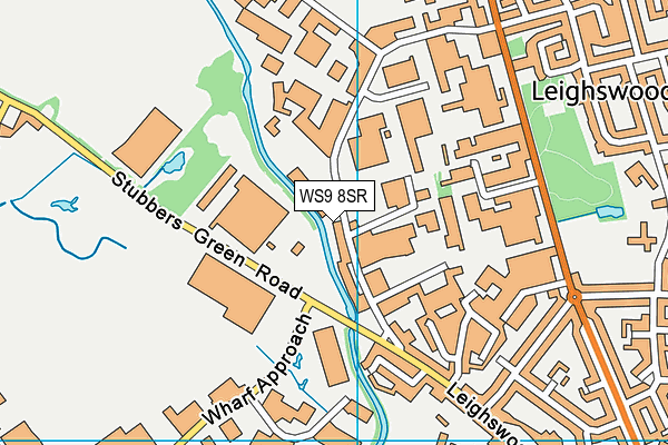 WS9 8SR map - OS VectorMap District (Ordnance Survey)