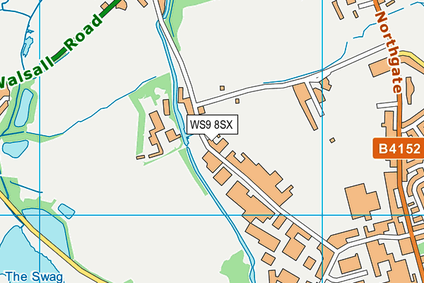 WS9 8SX map - OS VectorMap District (Ordnance Survey)