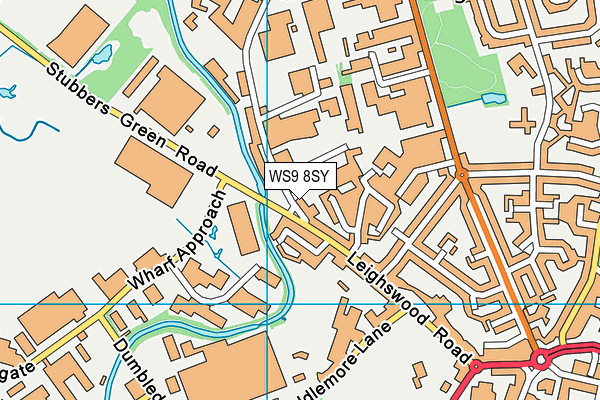 WS9 8SY map - OS VectorMap District (Ordnance Survey)