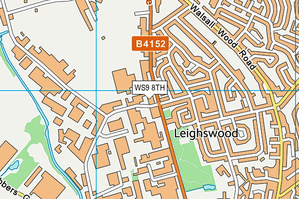WS9 8TH map - OS VectorMap District (Ordnance Survey)