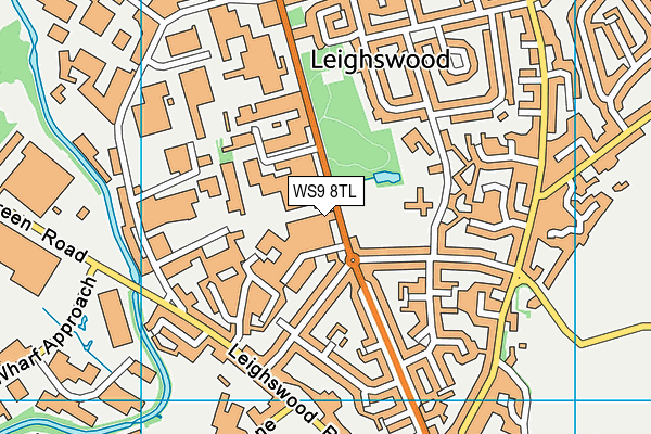 WS9 8TL map - OS VectorMap District (Ordnance Survey)