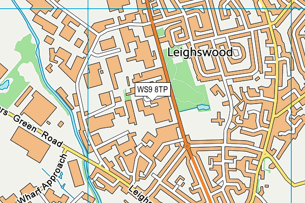 WS9 8TP map - OS VectorMap District (Ordnance Survey)