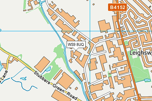 WS9 8UQ map - OS VectorMap District (Ordnance Survey)