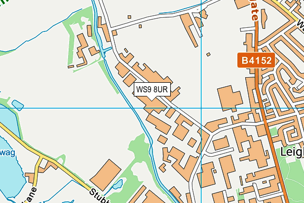 WS9 8UR map - OS VectorMap District (Ordnance Survey)