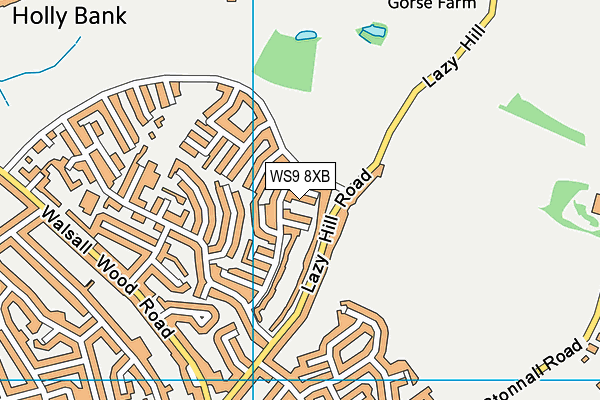 WS9 8XB map - OS VectorMap District (Ordnance Survey)