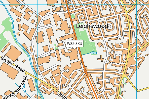 WS9 8XU map - OS VectorMap District (Ordnance Survey)