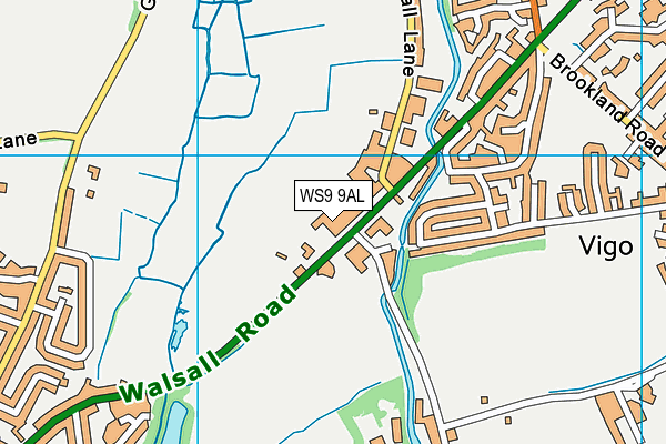 WS9 9AL map - OS VectorMap District (Ordnance Survey)