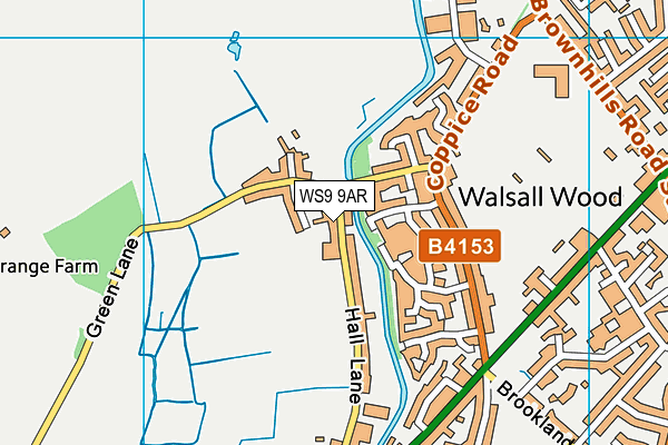 WS9 9AR map - OS VectorMap District (Ordnance Survey)