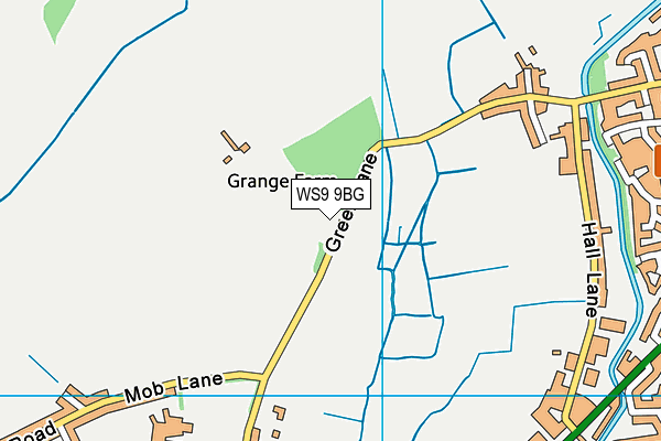 WS9 9BG map - OS VectorMap District (Ordnance Survey)
