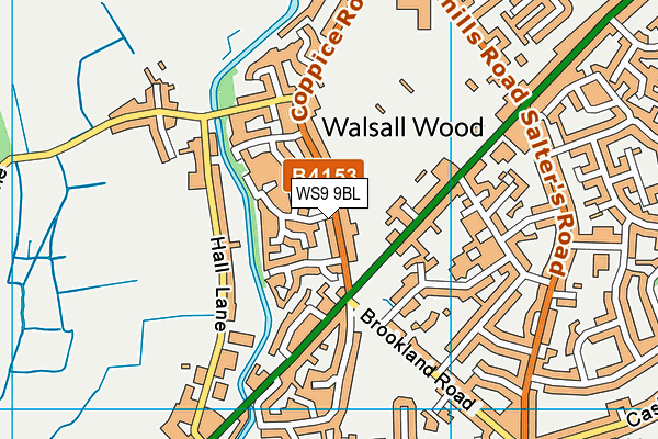 WS9 9BL map - OS VectorMap District (Ordnance Survey)