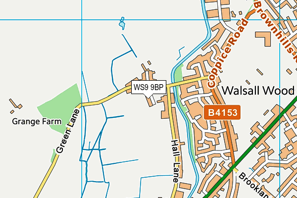 WS9 9BP map - OS VectorMap District (Ordnance Survey)
