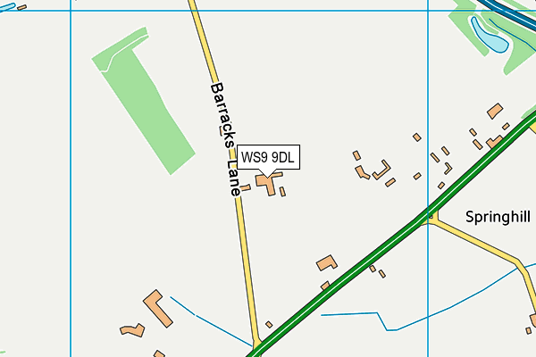 WS9 9DL map - OS VectorMap District (Ordnance Survey)