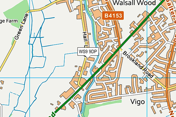 WS9 9DP map - OS VectorMap District (Ordnance Survey)