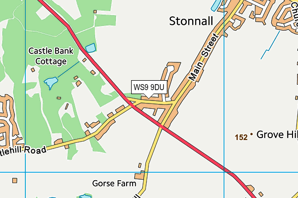 WS9 9DU map - OS VectorMap District (Ordnance Survey)