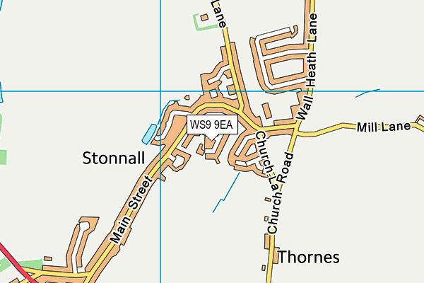 WS9 9EA map - OS VectorMap District (Ordnance Survey)