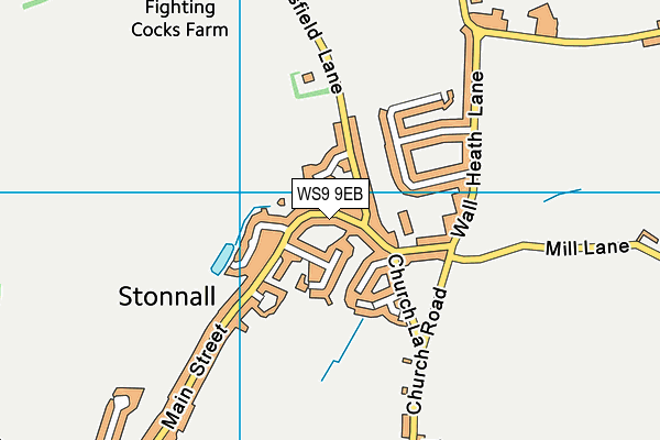 WS9 9EB map - OS VectorMap District (Ordnance Survey)