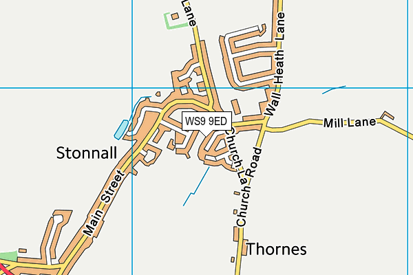 WS9 9ED map - OS VectorMap District (Ordnance Survey)