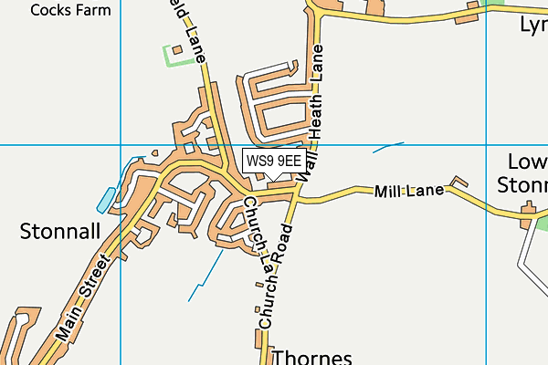 WS9 9EE map - OS VectorMap District (Ordnance Survey)