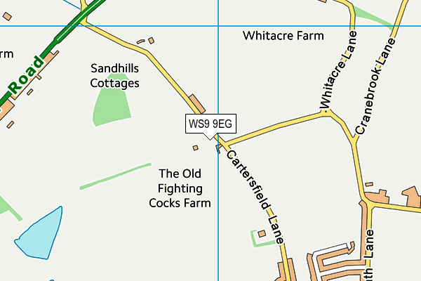 WS9 9EG map - OS VectorMap District (Ordnance Survey)
