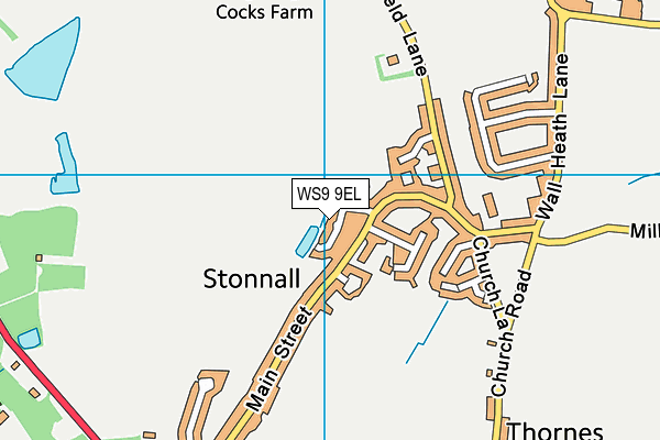 WS9 9EL map - OS VectorMap District (Ordnance Survey)