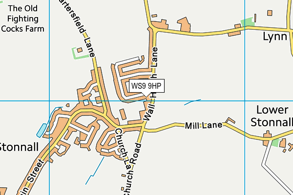 WS9 9HP map - OS VectorMap District (Ordnance Survey)