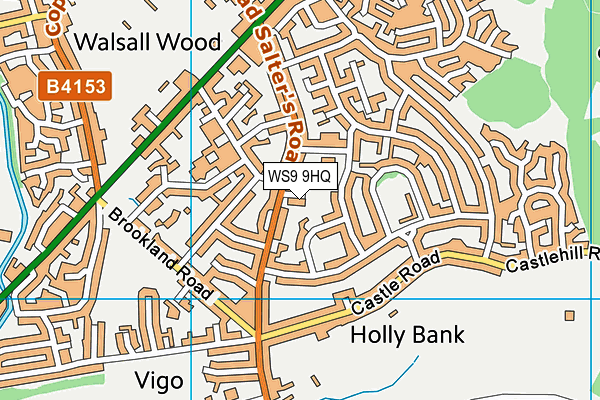 WS9 9HQ map - OS VectorMap District (Ordnance Survey)