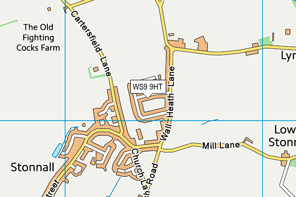 WS9 9HT map - OS VectorMap District (Ordnance Survey)