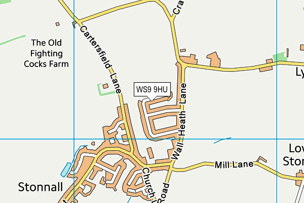 WS9 9HU map - OS VectorMap District (Ordnance Survey)