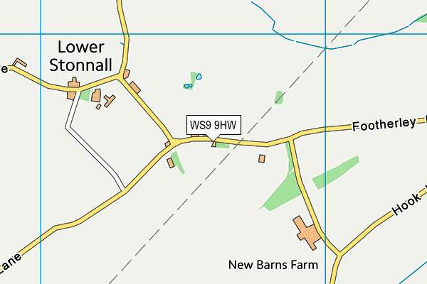 WS9 9HW map - OS VectorMap District (Ordnance Survey)