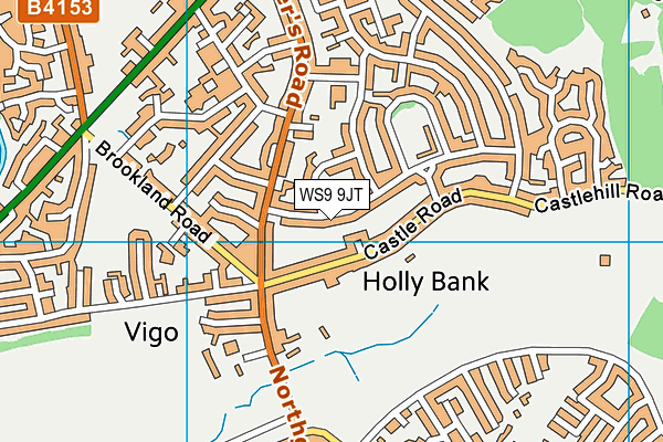 WS9 9JT map - OS VectorMap District (Ordnance Survey)