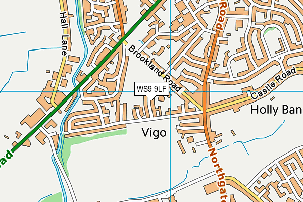 WS9 9LF map - OS VectorMap District (Ordnance Survey)