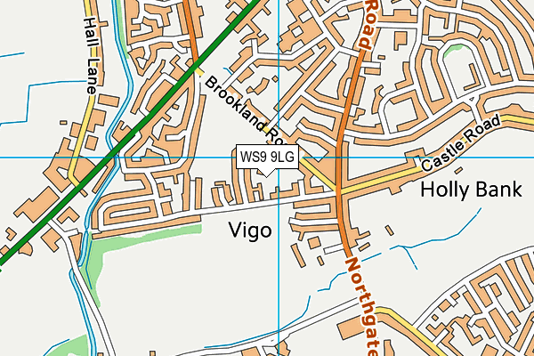 WS9 9LG map - OS VectorMap District (Ordnance Survey)