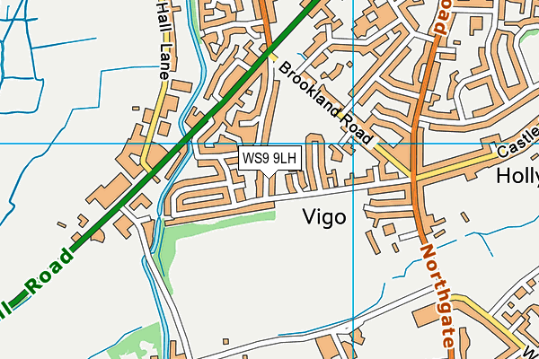 WS9 9LH map - OS VectorMap District (Ordnance Survey)